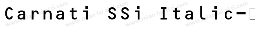 Carnati SSi Italic字体转换